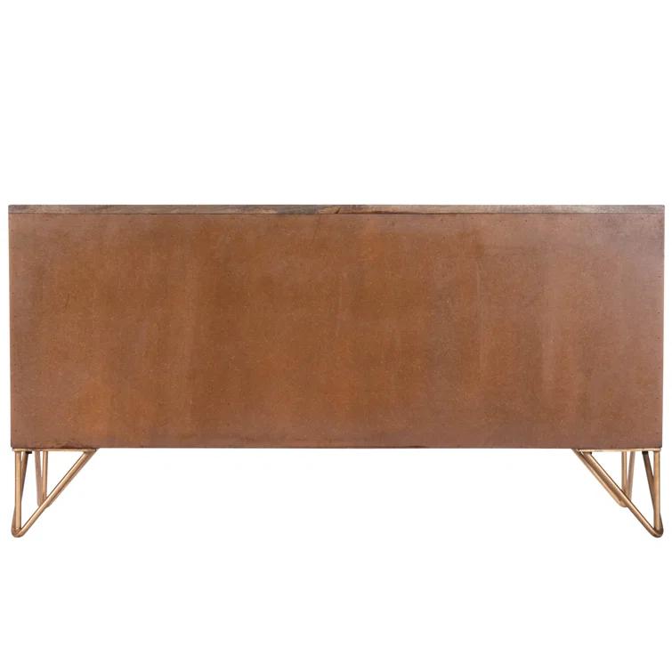 Butler Specialty Company Alda 47" Wood & Brass Metal Inlay Tv Stand