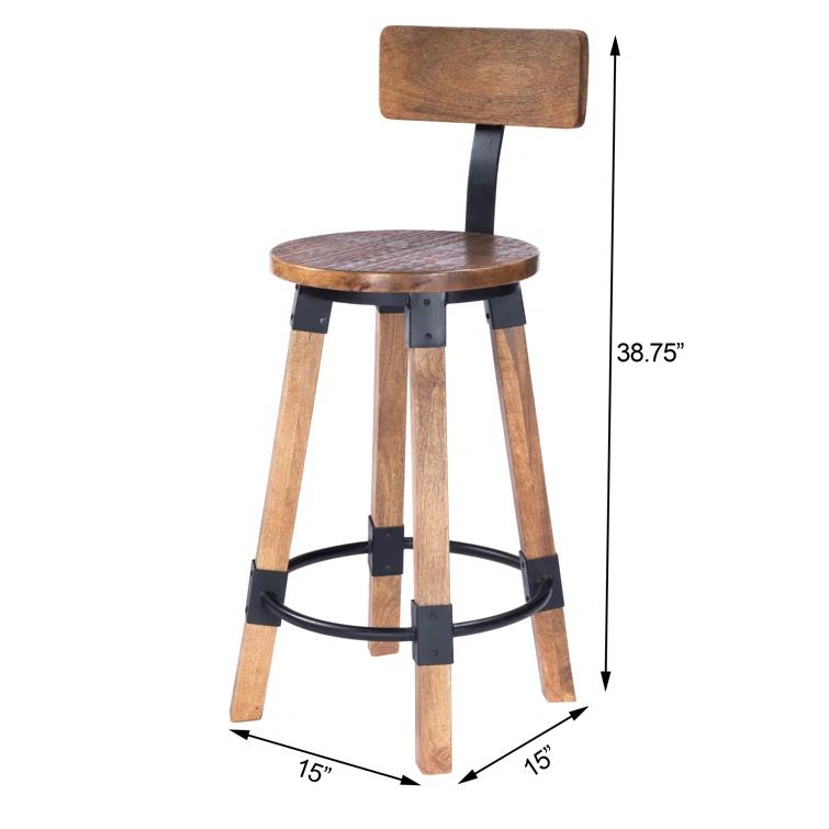 Butler Specialty Masterson Wood & Metal Counter Stool In Beige