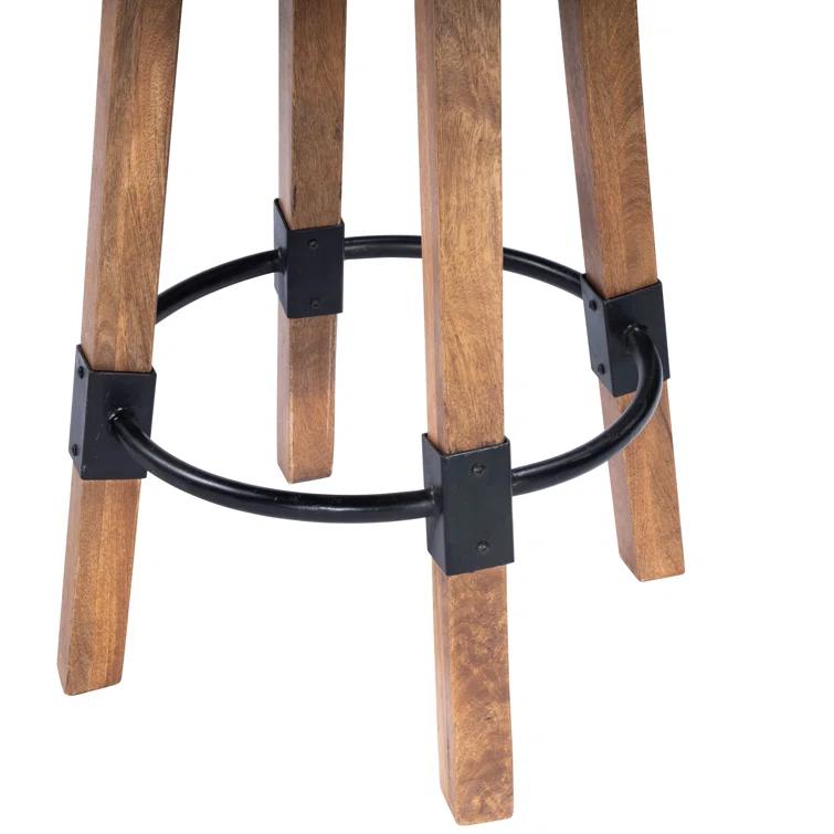 Butler Specialty Masterson Mango Wood & Metal Bar Stool In Beige