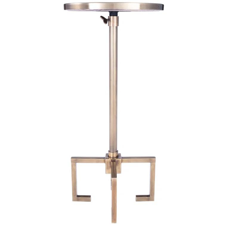 Butler Specialty Mash Metal & Marble End Table In Gold