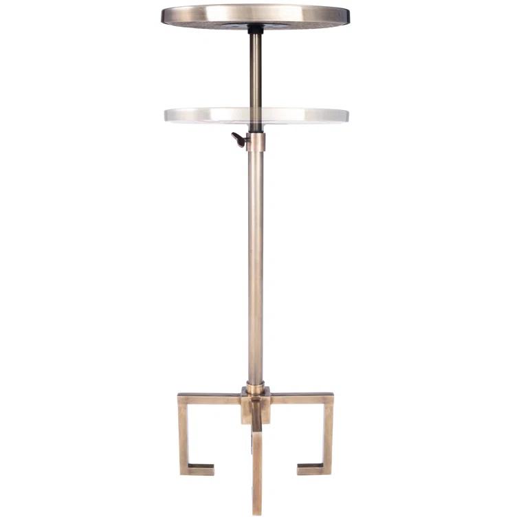 Butler Specialty Mash Metal & Marble End Table In Gold
