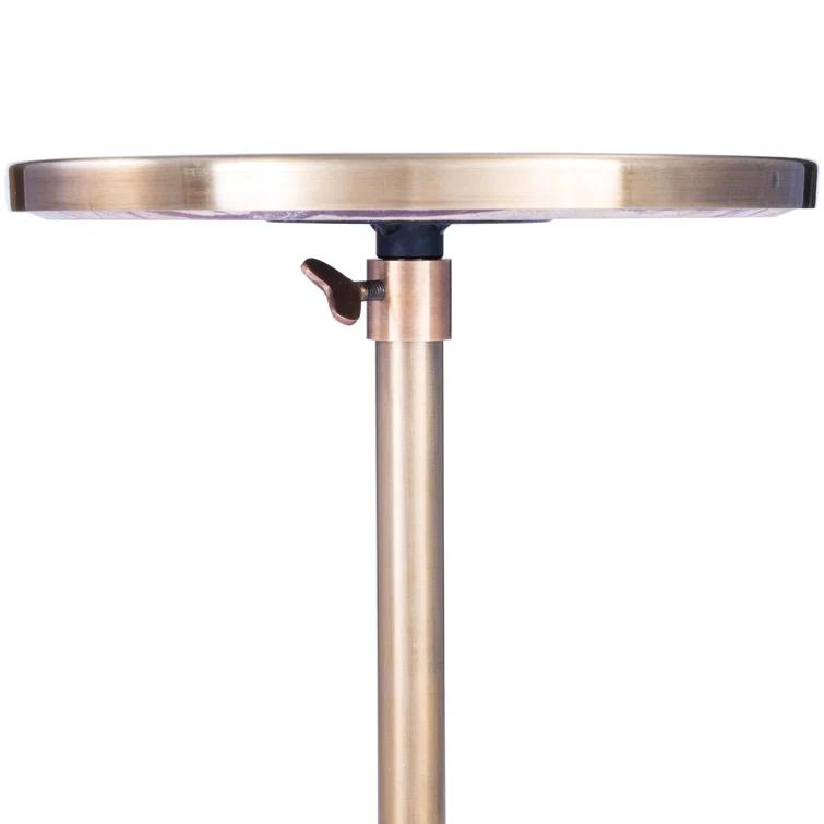 Butler Specialty Mash Metal & Marble End Table In Gold