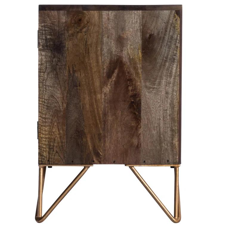Butler Specialty Company Alda 47" Wood & Brass Metal Inlay Tv Stand