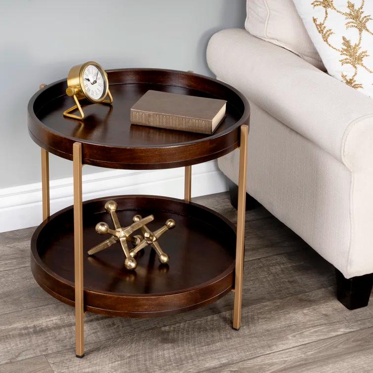 Butler Specialty Damirra Wood And Metal Accent Table In Brown