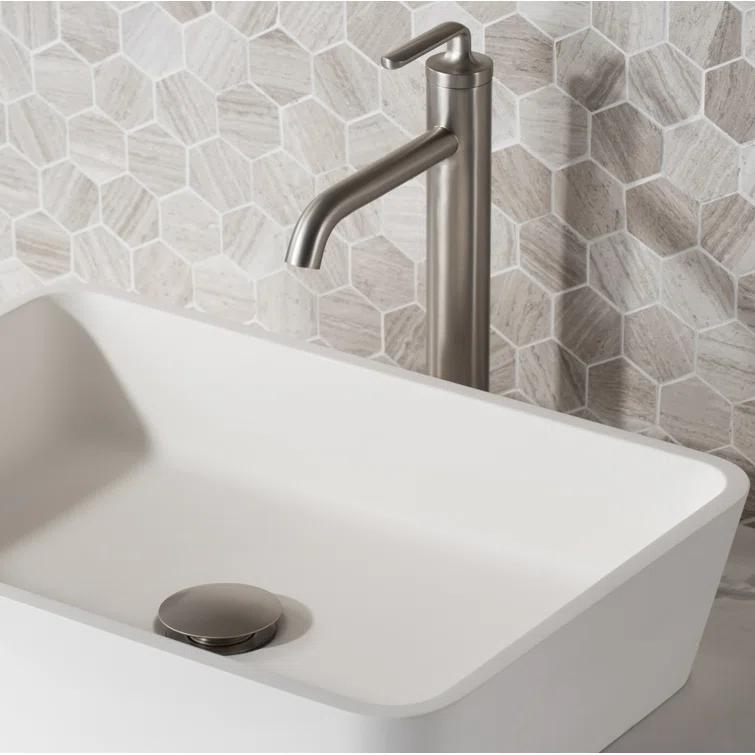 Ramus Single Handle Vessel Sink Bathroom Faucet with Drain Assembly