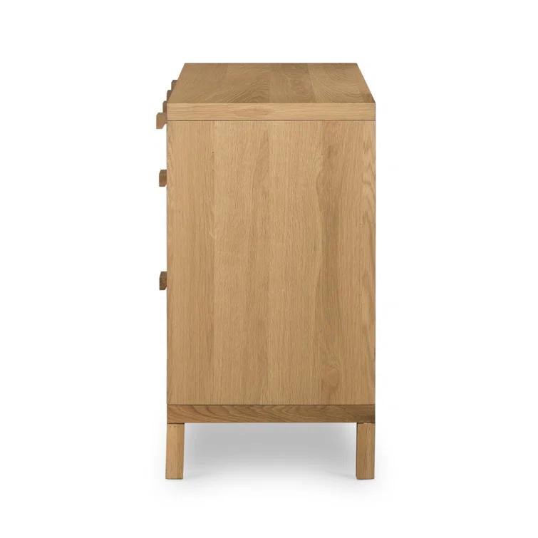 Alder Cane Paned 8-Drawer Dresser