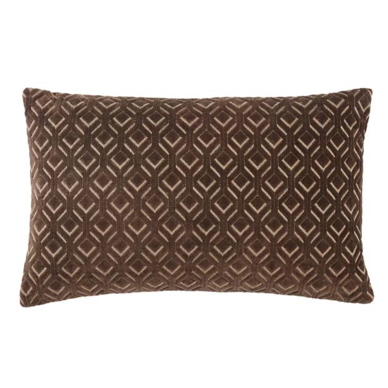 Ryans Embroidered Cotton Lumbar Throw Pillow