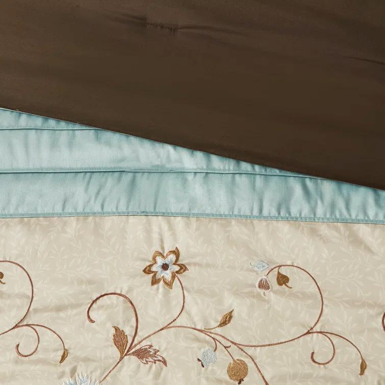 Serene Embroidered 7 Piece Comforter Set