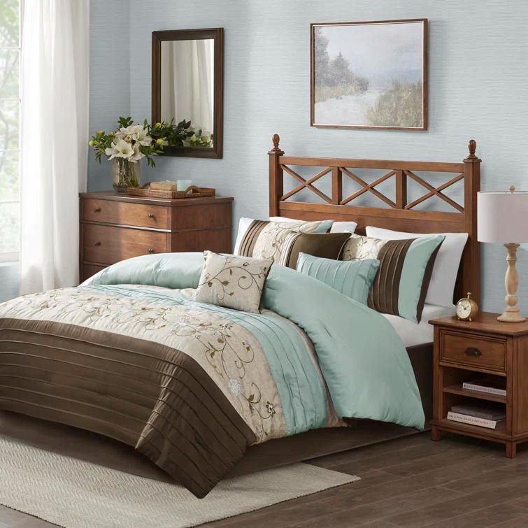 Serene Embroidered 7 Piece Comforter Set