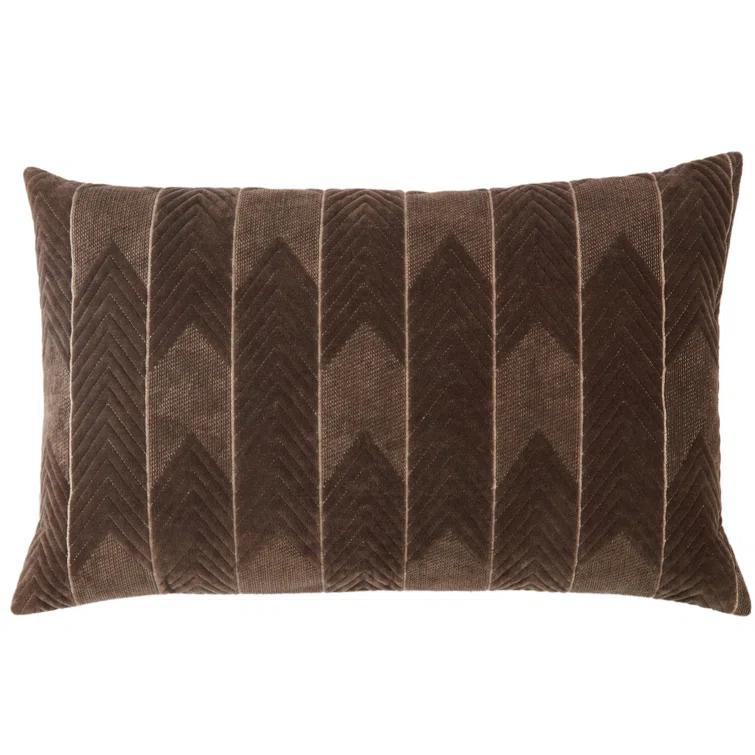 Floretta Embroidered Cotton Lumbar Throw Pillow