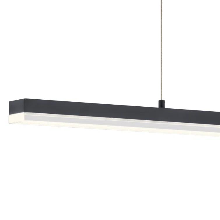 39.25 Inch 32W 1 Led Linear Chandelier Elan Lighting 83593Mbk