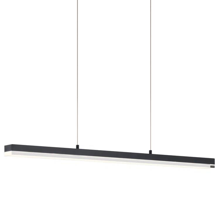 39.25 Inch 32W 1 Led Linear Chandelier Elan Lighting 83593Mbk