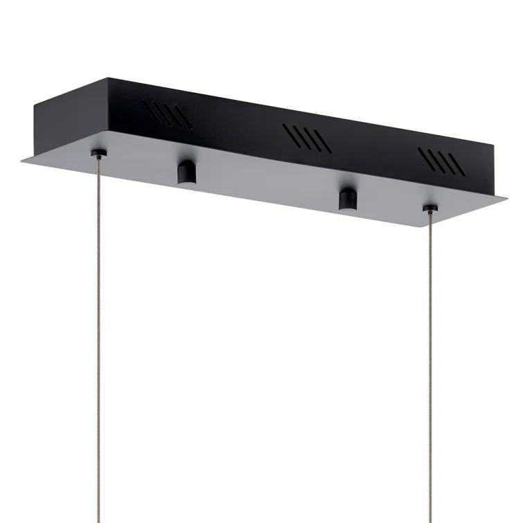 39.25 Inch 32W 1 Led Linear Chandelier Elan Lighting 83593Mbk