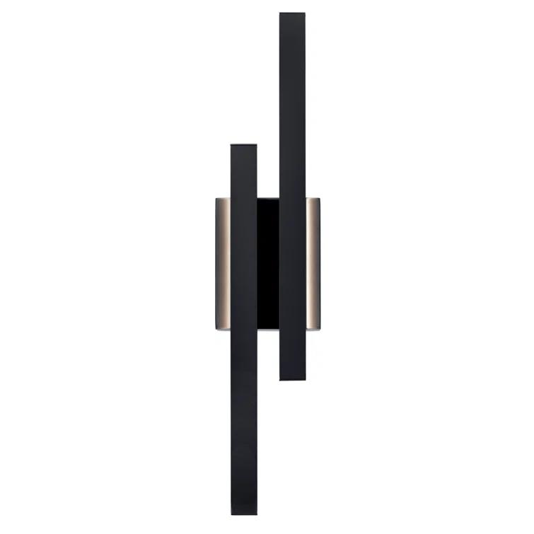 22.25 Inch 17W 2 Led Wall Sconce-Matte Black Finish Elan Lighting 83702Mbk