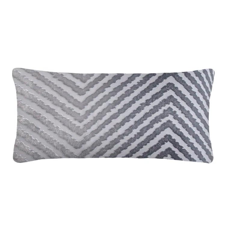 Kevin O'Brien Studio Chevron Velvet Reversible Throw Pillow