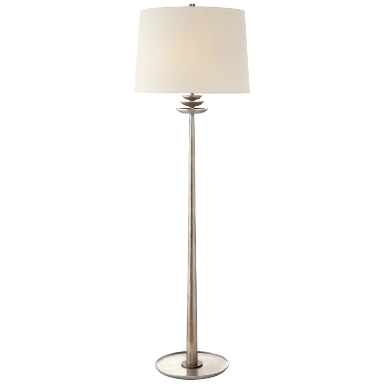 AERIN Beaumont Adjustable 62'' Burnished Silver Leaf Floor Lamp