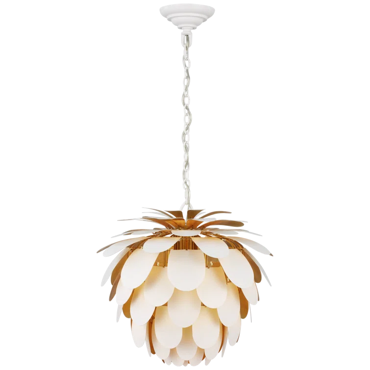 White Crystal Plug-in Small Chandelier with Aluminum Frame