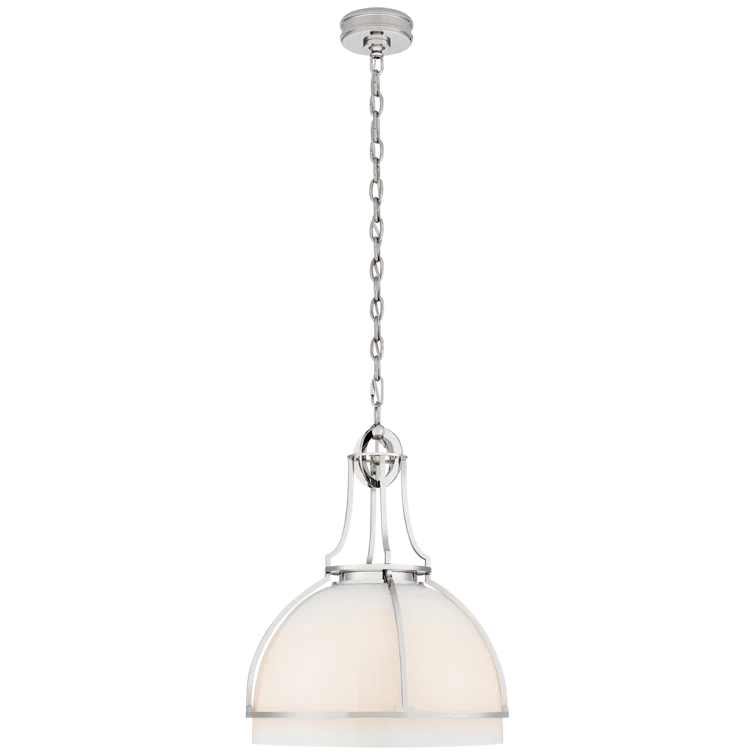Chapman & Myers 24.5" Polished Nickel LED Globe Pendant