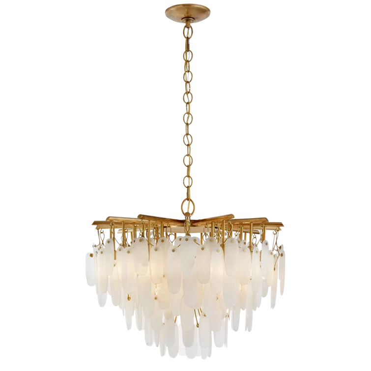 Cora Antique-Burnished Brass 35-Light Crystal Chandelier