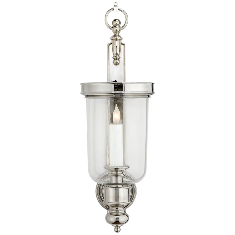 Polished Nickel Jelly Jar Dimmable Wall Sconce