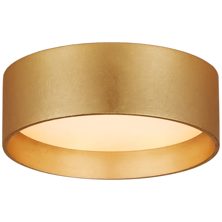 Shaw Gold Gilded LED Flush Mount Ceiling Light, 17"