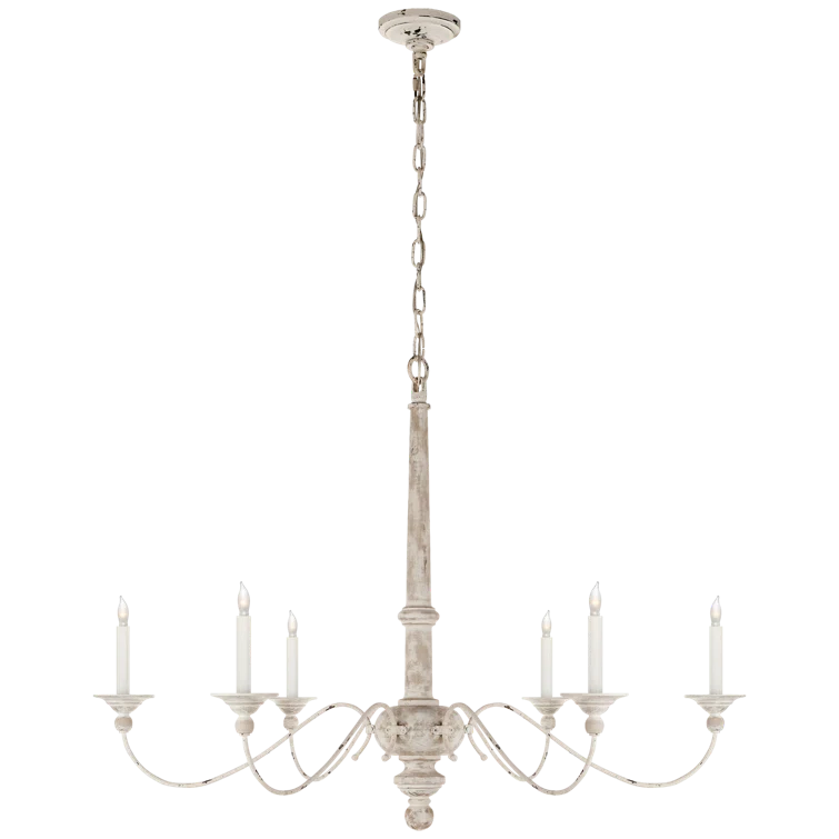 Large White Crystal Candle Chandelier with Plug-in