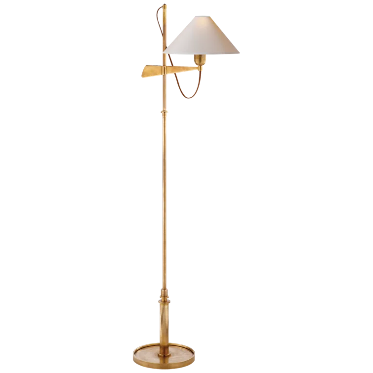 Edison Adjustable Hand-Rubbed Antique Brass Outdoor Floor Lamp