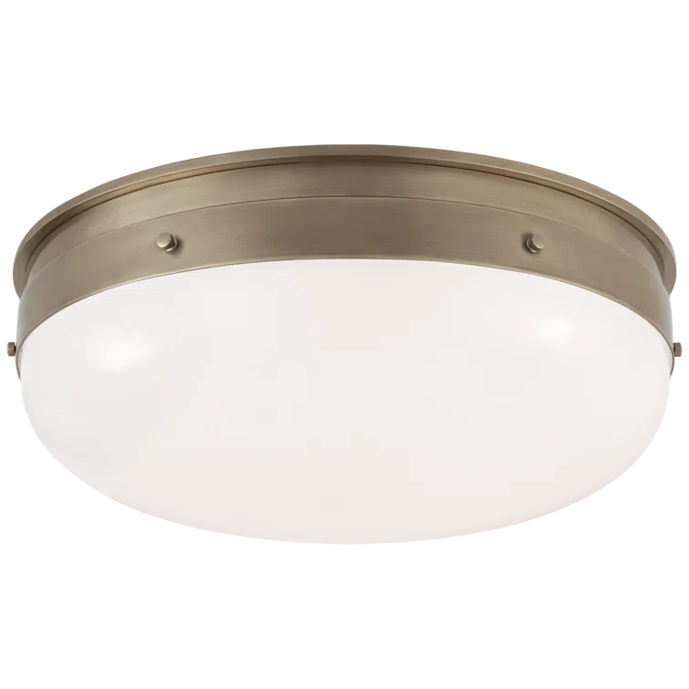 Hicks Antique Nickel 17" Globe Flush Mount Ceiling Light