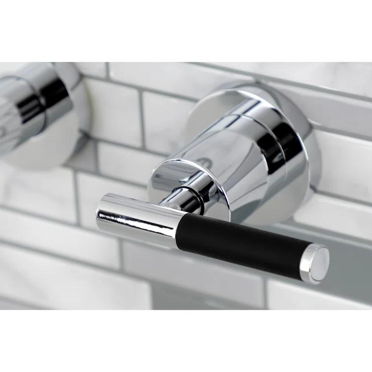 Kingston Brass Kaiser Two-Handle Wall Mount Bathroom Faucet