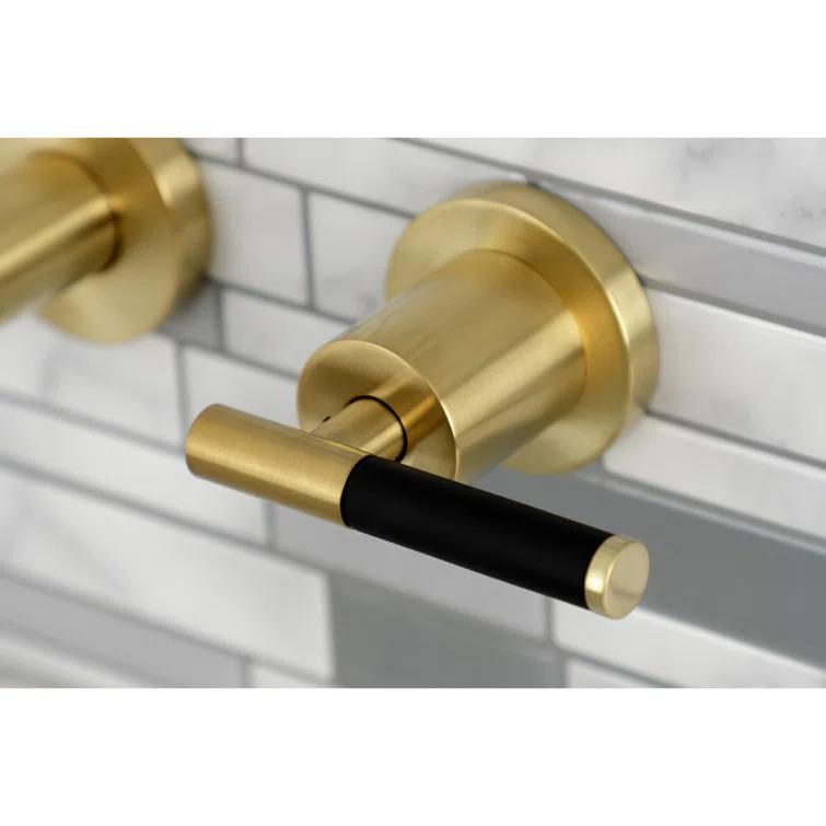 Kingston Brass Kaiser Two-Handle Wall Mount Bathroom Faucet