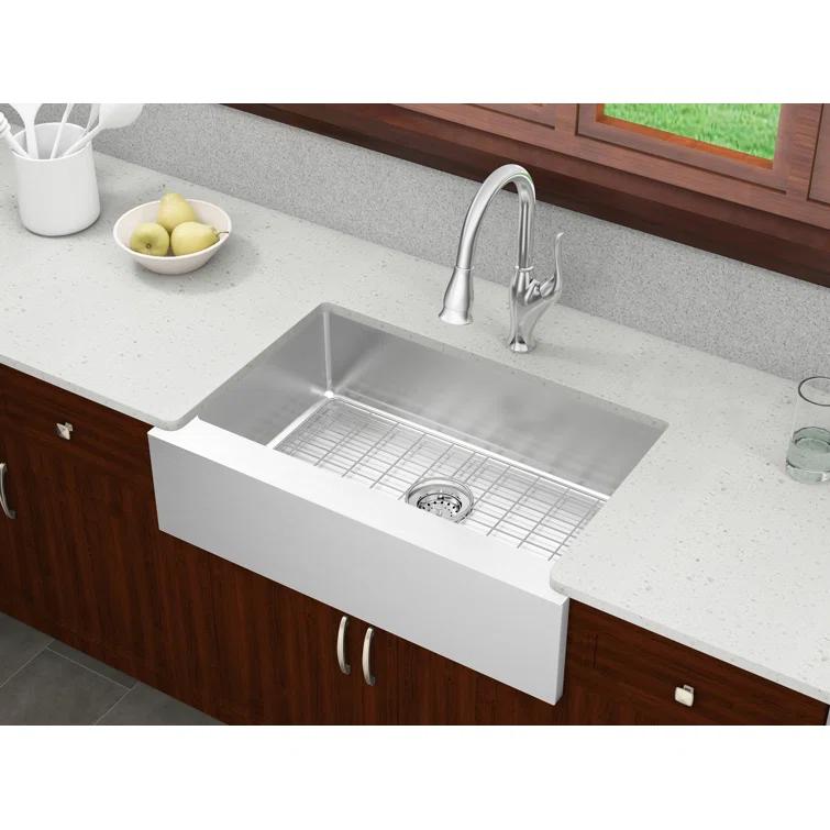 CMI 482-6767 Lapeer 31'' L Farmhouse / Apron Single Bowl Stainless Steel Kitchen Sink