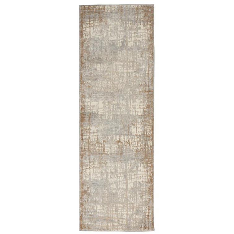 Abstract Taupe Area Rug