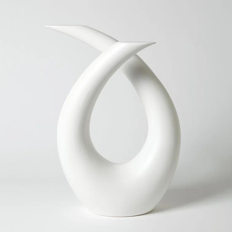 Global Views Loop Sculpture-Matte White
