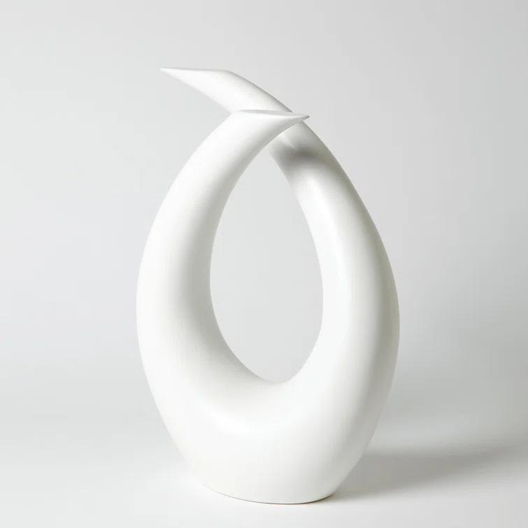 Global Views Loop Sculpture-Matte White