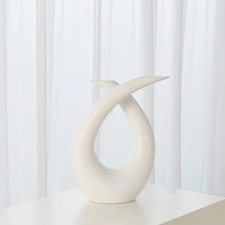 Global Views Loop Sculpture-Matte White