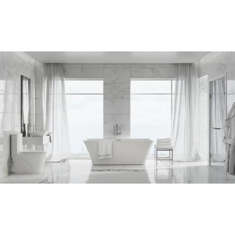 St. Tropez One Piece Elongated Toilet Dual Vortex Flush 1.6 GPF