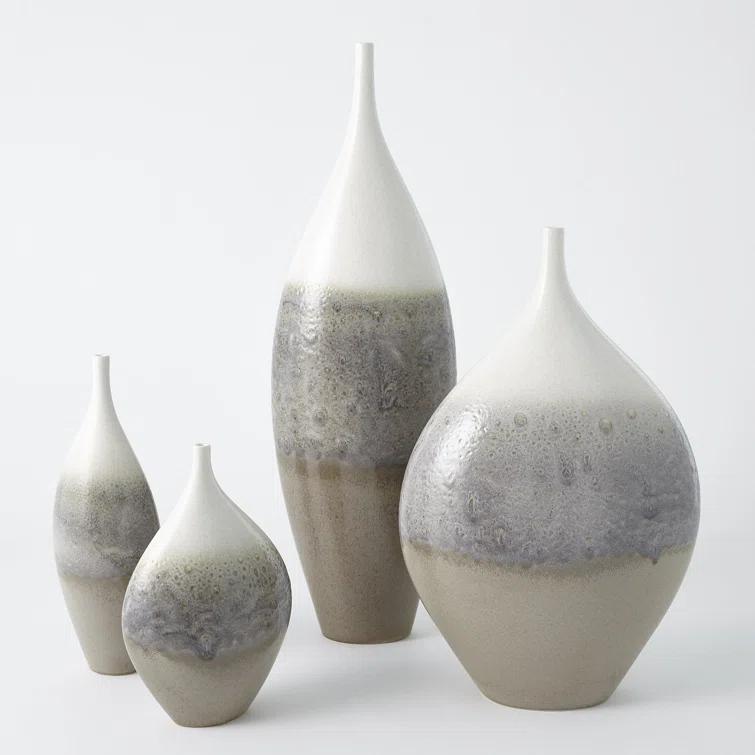 Cream Rises Vase-Wide