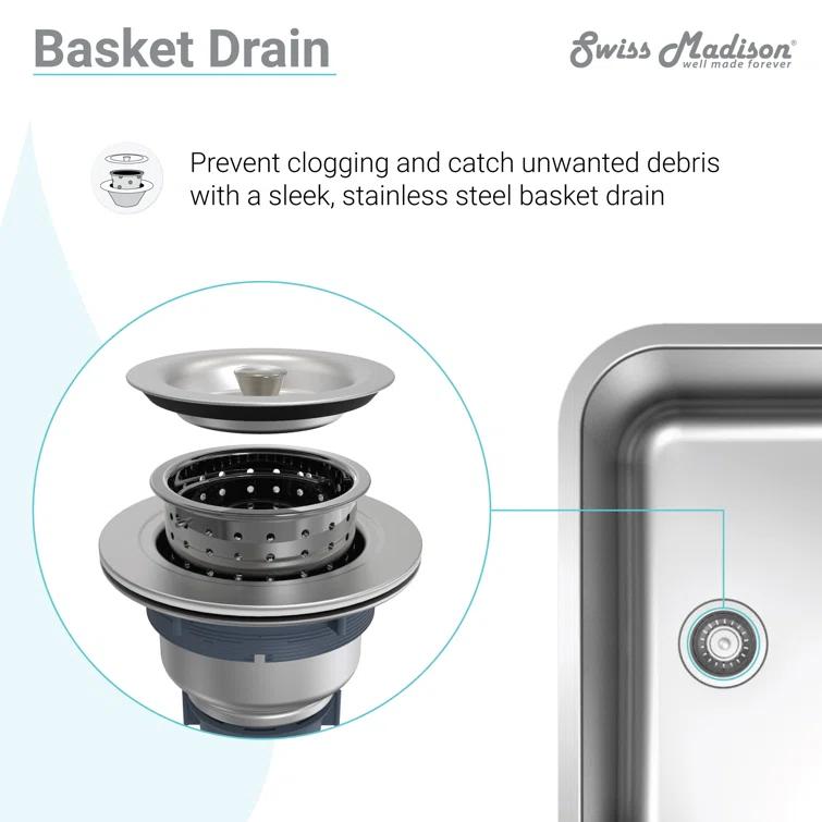 Toulouse 13 x 15 Stainless Steel Single Basin Undermount Kitchen Sink