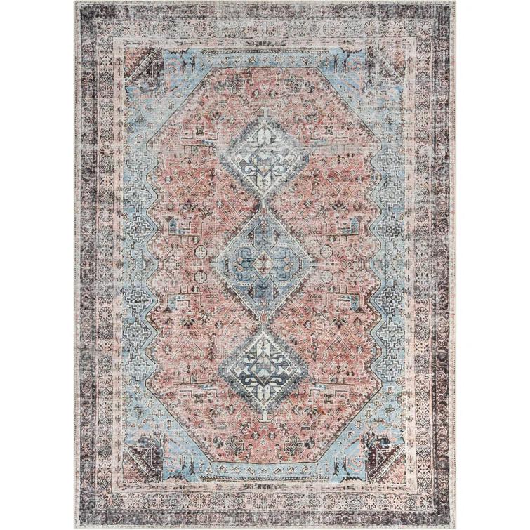 Eustice Oriental Light Blue Area Rug