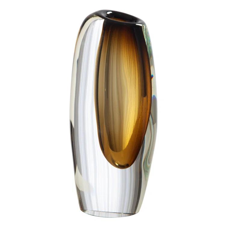 Global Views Offset Vase-Moss Green-Lg