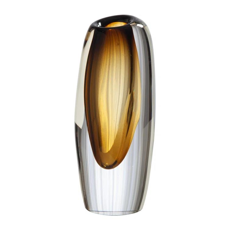 Global Views Offset Vase-Moss Green-Lg