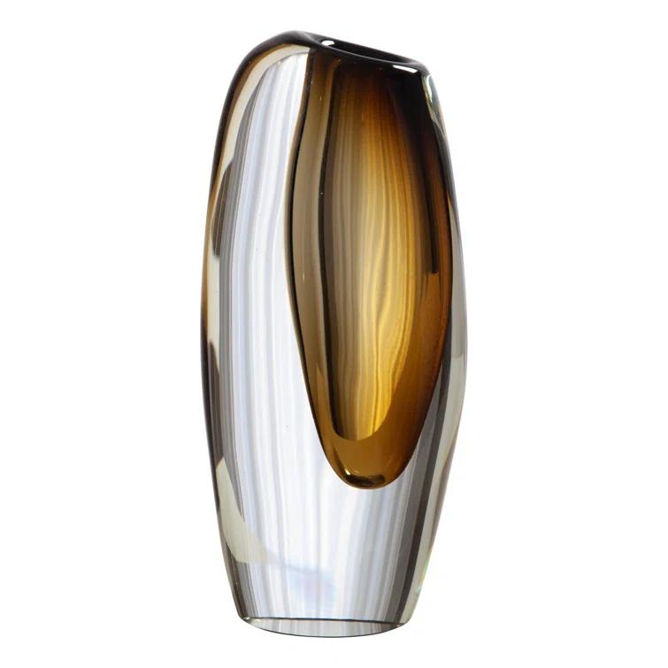 Global Views Offset Vase-Moss Green-Lg