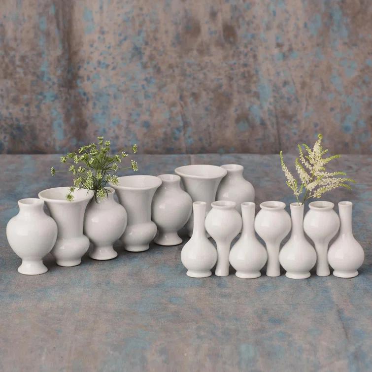 Studio A Home Chinoise Linear Bud Vase-White Crackle
