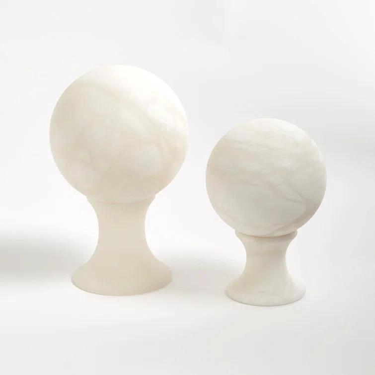 Global Views Alabaster Sphere Stand