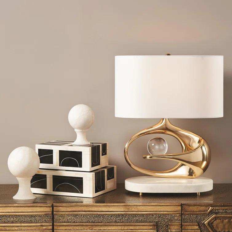 Global Views Alabaster Sphere Stand
