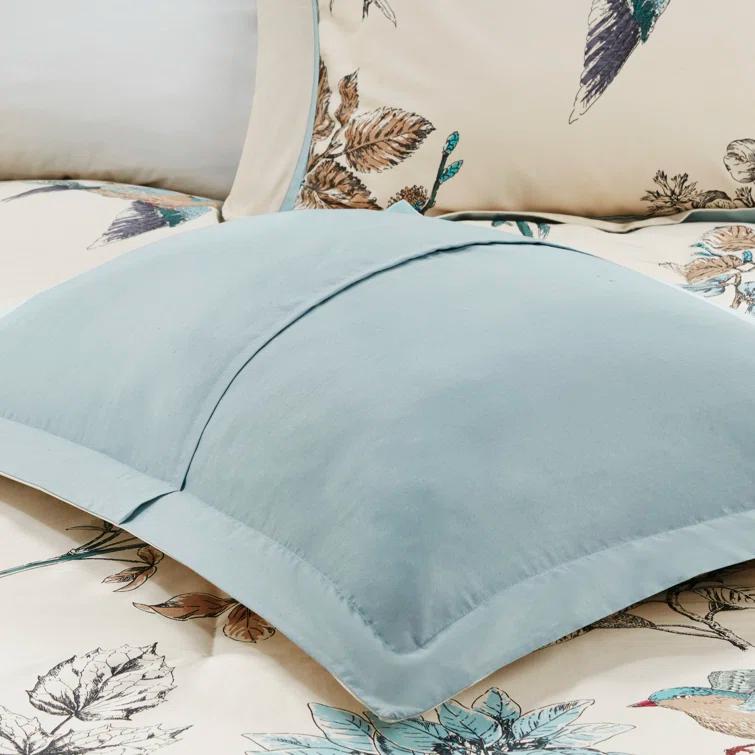 Madison Park Reversible 7 Piece Printed Cotton Twill Comforter Set