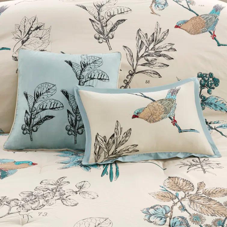 Madison Park Reversible 7 Piece Printed Cotton Twill Comforter Set