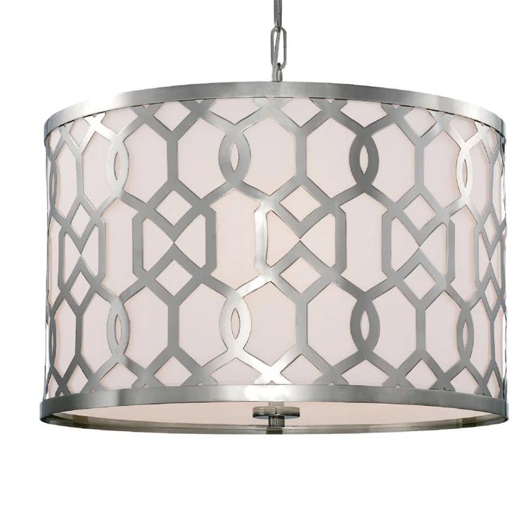 Crystorama Libby Langdon for  Jennings 5 Light Polished Nickel Chandelier - 24.25'' W x 14.75'' H