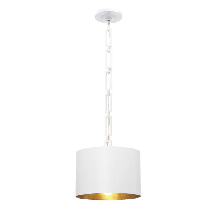 Crystorama Lighting Alston 1 - Light Chandelier in  Matte White/Antique Gold