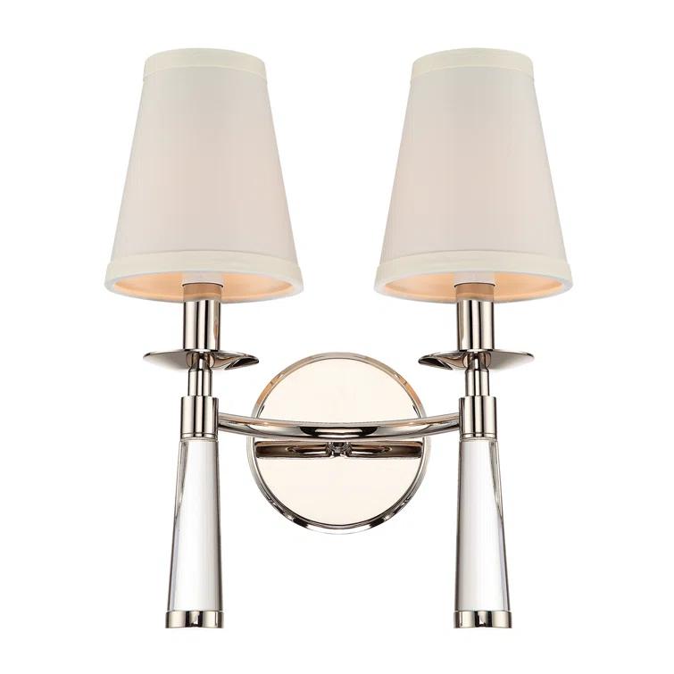 Crystorama Lighting Baxter 2 - Light Sconce in  Polished Nickel